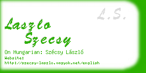 laszlo szecsy business card